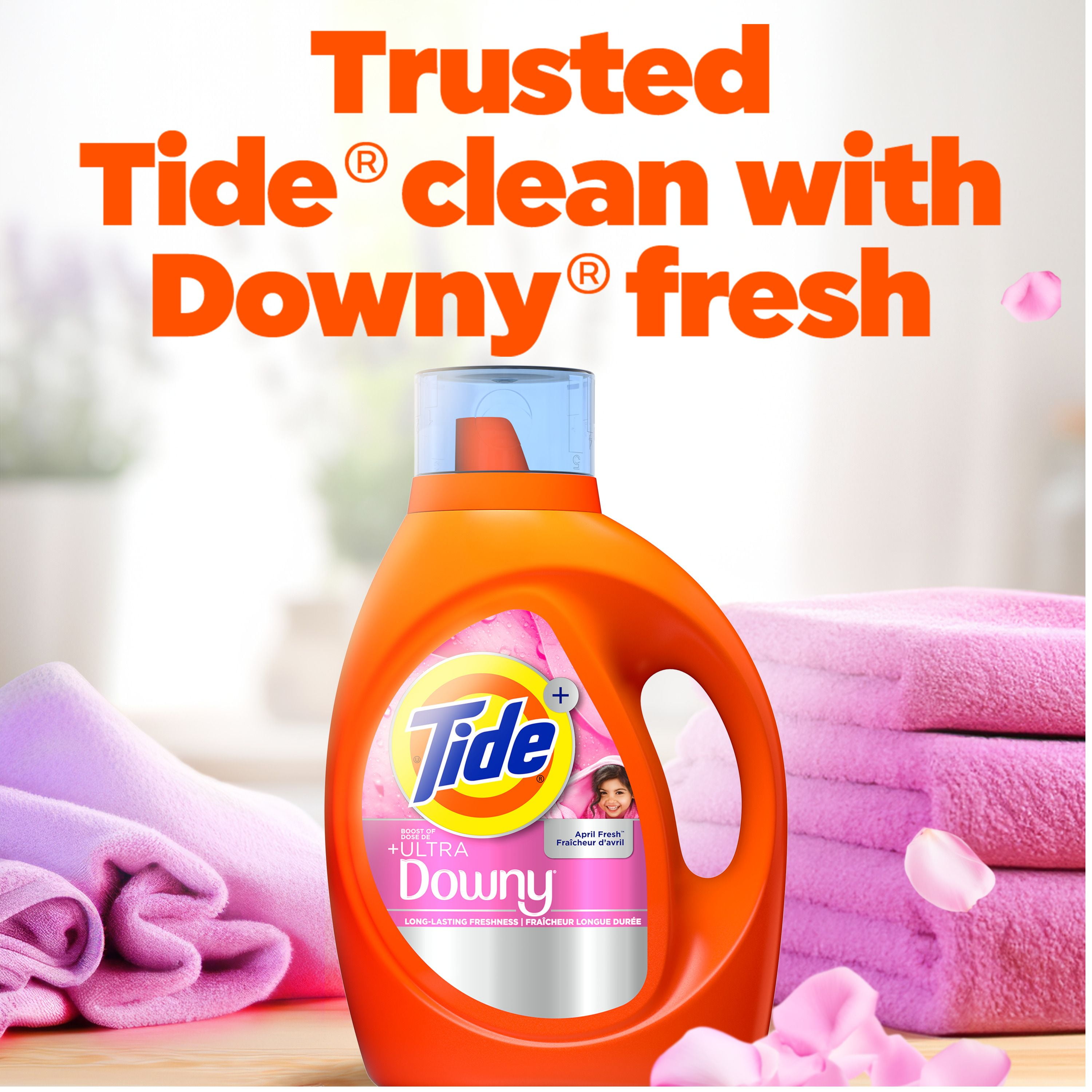 Tide Plus Boost of Ultra Downy Liquid Laundry Detergent, April Fresh Scent, 3.4 L, 83 Loads, Laundry Detergent Liquid with Long-Lasting Freshness, TIDE TD LIQ DOWNYA 83LD
