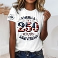 thumbnail image 2 of DHFJKG 250Th Anniversary USA Shirts For Women Short Sleeve Graphic Tees 1776-2026 United States T Shirt We The People Top, 2 of 4