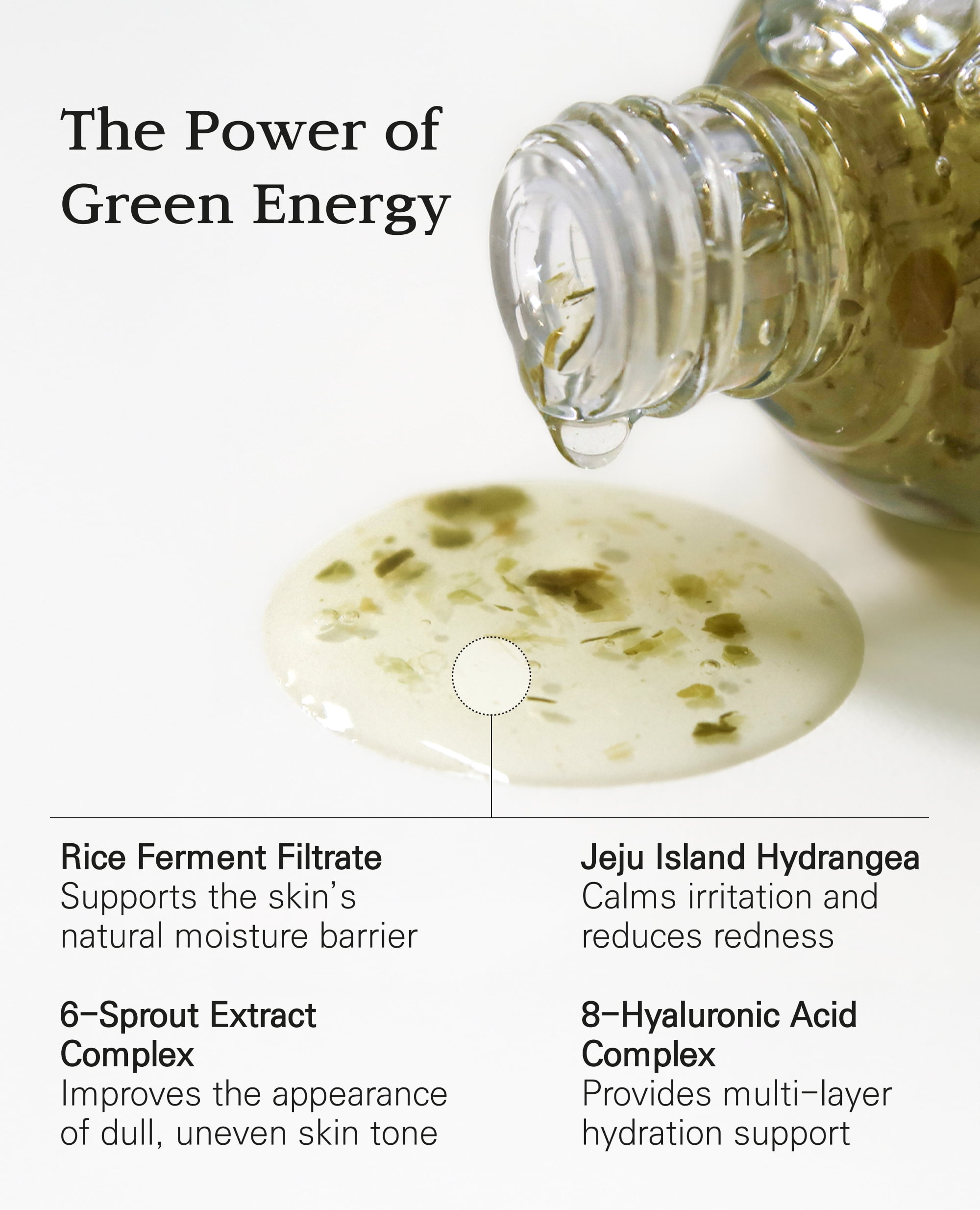 BLANC DUBU Nuborn Cell Green Energy Essence Toner Fragrance Free 50000PPM Houttuynia Cordata with 8 Types Hyaluronic Acid for Sensitive All Skin Types 1.76 fl oz