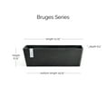 thumbnail image 2 of Ecopots Bruges Durable Modern Rectangular Indoor/Outdoor Recycled Based Composite Flower Pot Planter, Dark Grey, 21.5", 2 of 4