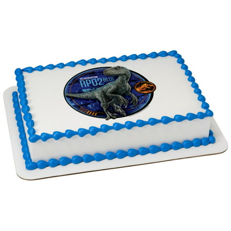 Jurassic World 2 Blue 1/4 Sheet Image Cake Topper Edible Birthday (World Best Birthday Cake Images)