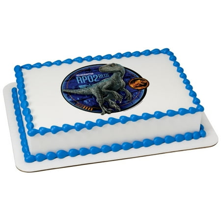 Jurassic World 2 Blue 1/4 Sheet Image Cake Topper Edible Birthday