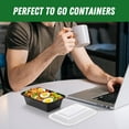 thumbnail image 6 of 50 Pack (100-Piece) 24 oz Meal Prep Containers Reusable with Lids, Sturdy Leakproof & Food Safe, Microwave, Freezer, Dishwasher Safe Prep Containers, To Go Take Out Plastic Food Storage, 6 of 6
