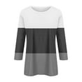 HAPIMO Women's Casual Loose Shirts Vacation Color Block Tops Workout