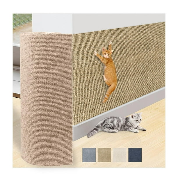 Alfombra rascador para Gatos, 250 x 40 cm, autoadhesiva, Recortable, Protector de Muebles, reemplazo para rascador, estantes, sofá, Muebles, protección de Bricolaje