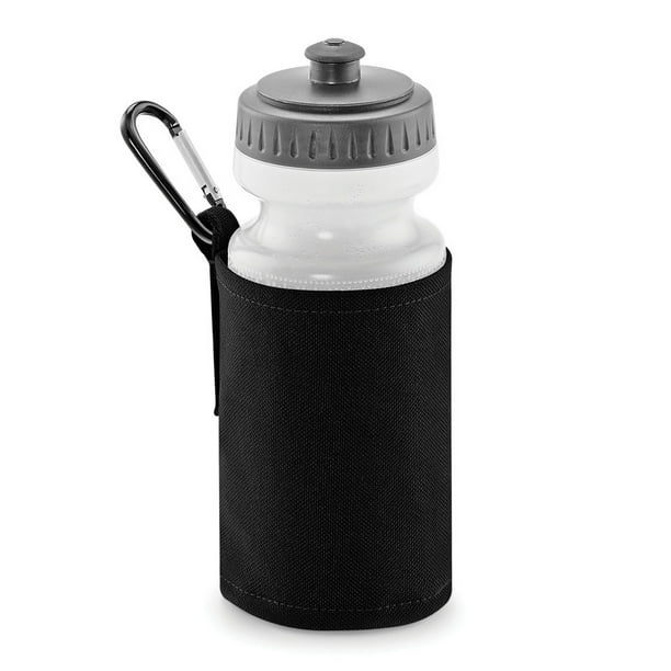 Quadra - Botella de agua con soporte (Paquete de 2) (Negro)