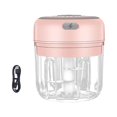 thumbnail image 3 of Garlic Grinder Electrical Spice Chopper Portable Garlic Shredder Kitchen Food Slicer Tool, Pink, 3 of 8