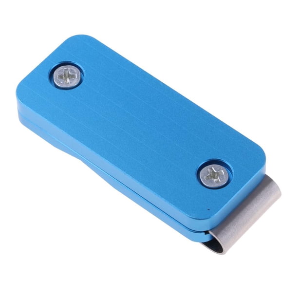 Soporte para Tiza de Billar Contenedor Y Clip para Cinturón para Taco de Billar Snooker Snooker - Aluminio - Portátil Y Duradero - Elija Colores Azul