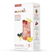 Munchkin Milkmakers Lactation Drink Mix for Breastfeeding Moms Berry Lemonade 12 pack 35 Calories