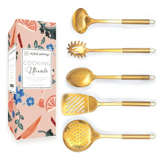 ReaNea Gold Cooking Utensils Set Stainless Steel 37 Pieces Kitchen ...