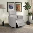 thumbnail image 4 of Tenley Microsuede Fabric Linen Swivel Gliding Power Recliner in Latte, 4 of 6