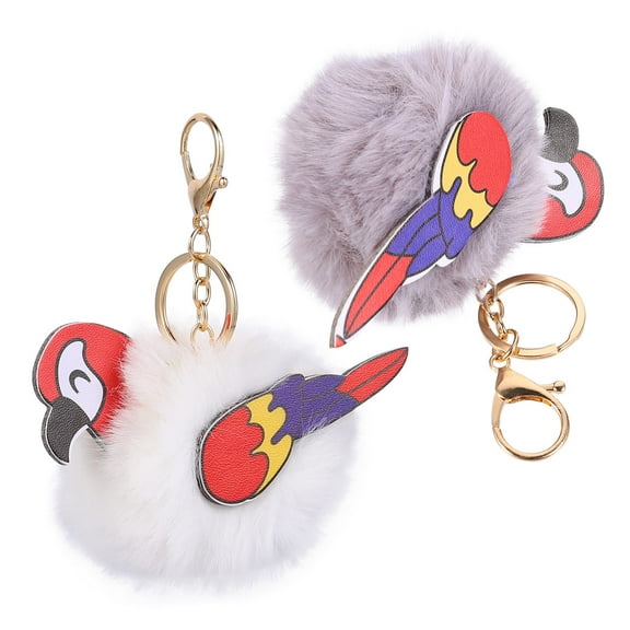 ifundom 2Pcs Cute Bird Keychain Set for Women, Fashion PU Bag Charm Accessories, Trendy Jewelry