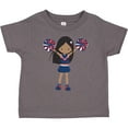 thumbnail image 3 of Inktastic African American Girl, Cheerleaders, Blue Uniform Girls Toddler T-Shirt, 3 of 5