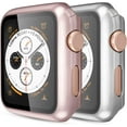 thumbnail image 1 of [2 Pack] for Apple Watch Case 38mm Series 3 with Screen Protector, Full Coverage Bumper Protective Case for iWatch Series 2/1, Rose Gold/Silver, 1 of 5