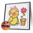 thumbnail image 2 of Cuadros Decorativos Cuadro de arte de cristal redondo completo de animales de dibujos animados de pintura de diamante DIY (DXZ061) Sywqhk Nuevos Originales, 2 of 9