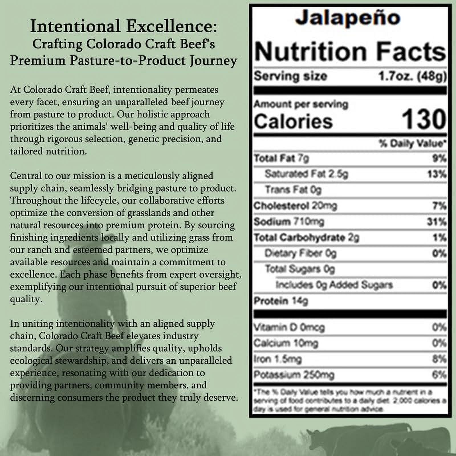 Colorado Craft Beef All-Beef Snack Stick Smoked Jalapeno