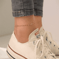 thumbnail image 4 of Pulseras Tobilleras Mujer Fina Cadena De Cuerpo Acero Xtellar Dorada, 4 of 4