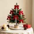 thumbnail image 4 of Christmas Bows, Oversized Soft Cloth Bow Ornament for Christmas Tree, Wreath, Gift Box, Wedding, Holiday Party Decoration, Eye-Catching Festive Decor, 10.23 X 5.91 Inches, 4 of 6