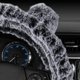 thumbnail image 5 of Bear Fur Plush Steering Wheel Cover Fits Wheels 14.5 - 15 inch Gray - with Ears - Cute Faux Wool Protector for Women Girls, 5 of 5