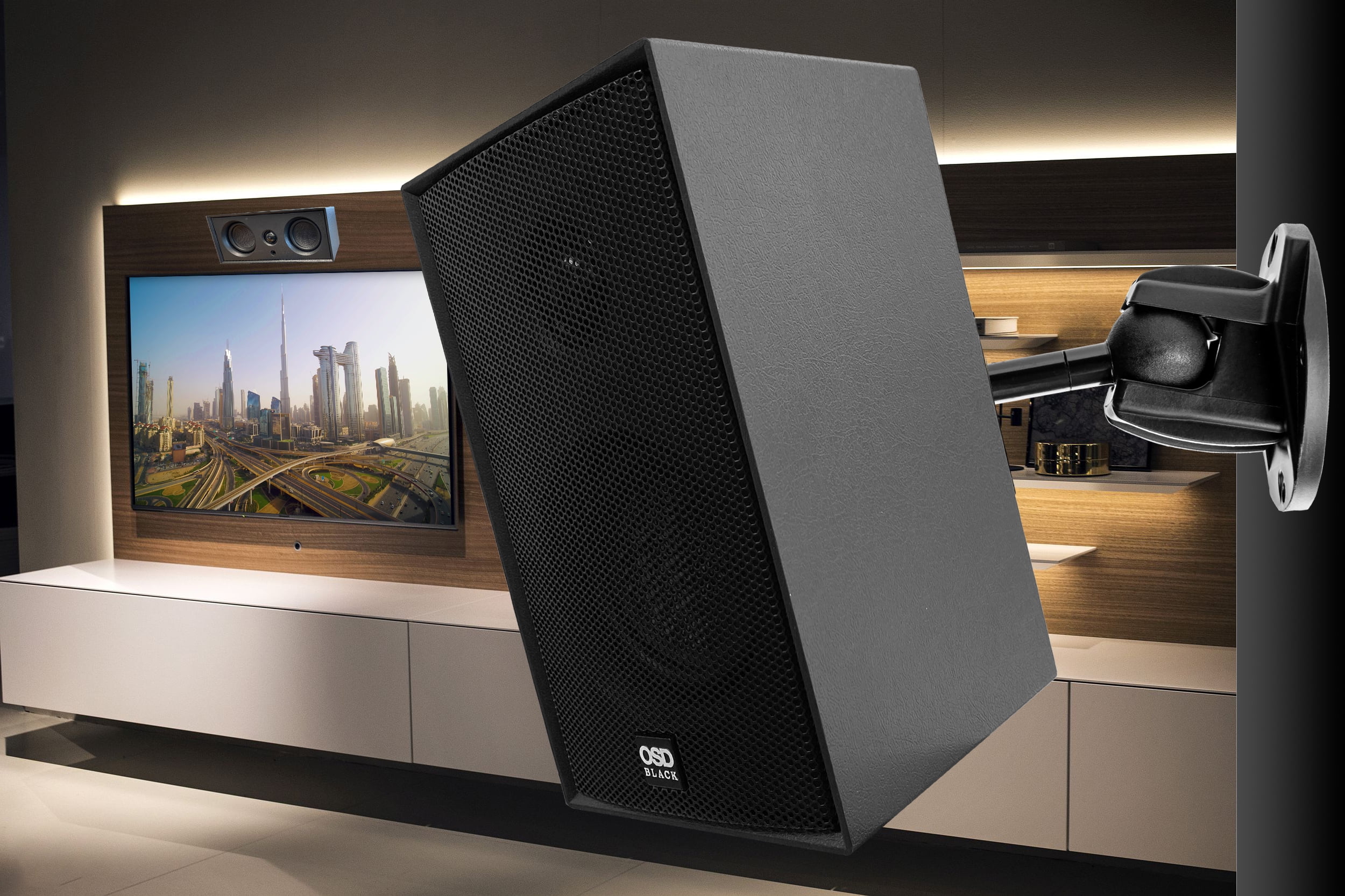 OSD Audio Nero MODQ2 3" Bookshelf Speaker Pair 100W, 3" Glass Fiber Woofer, 1" Silk Dome Tweeter