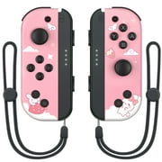Switch Controller Joycons (L/R) for Nintendo Switch, Wireless Joystick Nintendo Switch Controller Compatible with Switch/Lite/OLED (Pink)
