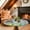 Blue, variant on Easter Fitted Tablecloth with Elastic Edged, Round Table Cloth for Dining Table, Spring Easter Eggs Bunny Farmhouse Wooden Grain Waterproof Oil Proof Table Cover for Indoor Outdoor 45"-54"
