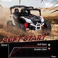 thumbnail image 5 of Qaba 12V Kids Ride On Car Truck with Dual Motors, Rear Suspension, Battery Powered Electric UTV Vehicle with Remote Control for 3-5 Years, White, 5 of 9