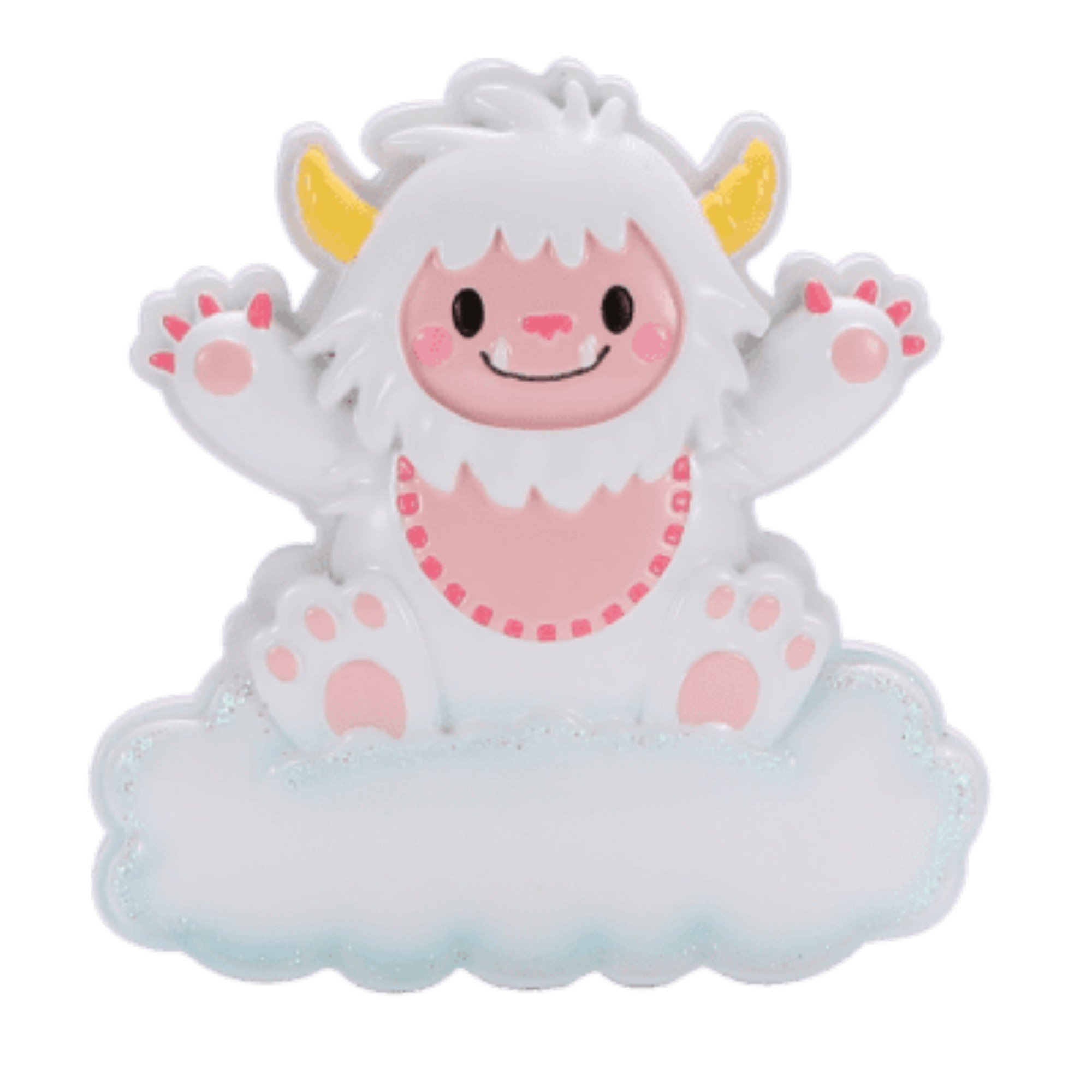 Polarx 3.25In Baby Abominable Snowman Pink, Polyresin, Baby's First Christmas Or2489p