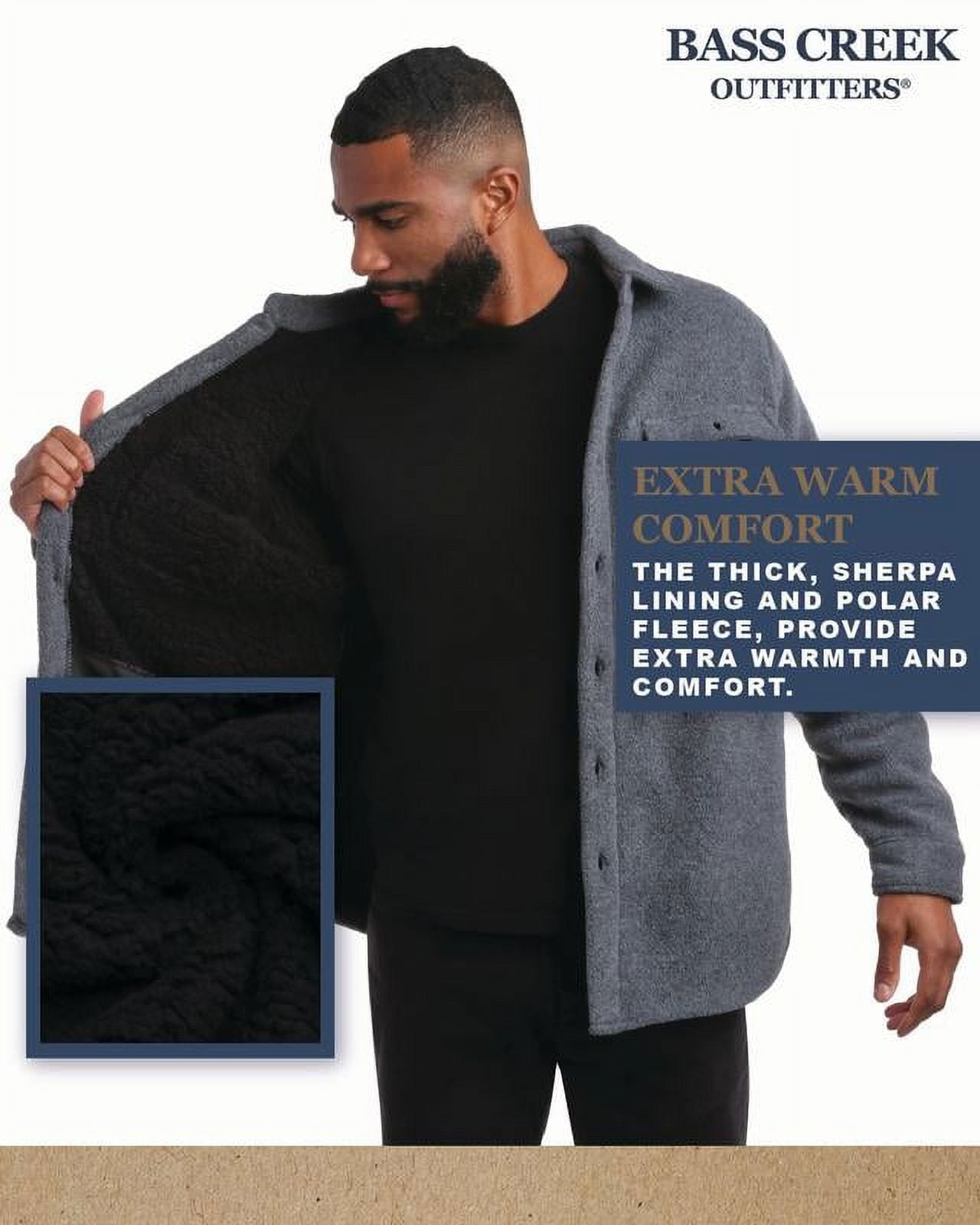 Sherpa Vest Men Bass Creek Outfitters Workwear Men's Large Denim