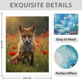 thumbnail image 3 of Diamond Art Kits for Adults - 5d Fox Among Red Flowers Meadow Diamond Painting for Adults, Diamond Art for Adults Beginners, Diamond Painting Kits for Adults for Home Wall Decor, 3 of 7