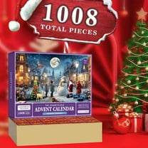 Countdown Sets Advent Calendar 2024 Christmas Puzzles 24 Days Countdown Calendar 1008 Piece Puzzle Game for Kids and Adults Bringing Holiday