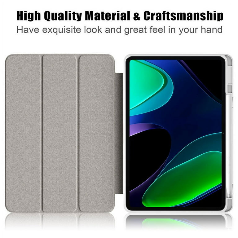 For Xiaomi Pad 6 Case With Pen Holder PU Leather Acrylic Back Fold Smart Cover For Coque Xiaomi Pro 6 Pro Mi Pad 6 Case 11 inch gray For Xiaomi Pad 6 For Xiaomi Pad 6 Case With Pen Holder PU Leather Acrylic Back Fold Smart Cover For Coque Xiaomi Pro 6 Pro Mi Pad 6 Case 11 inch gray For Xiaomi Pad 6