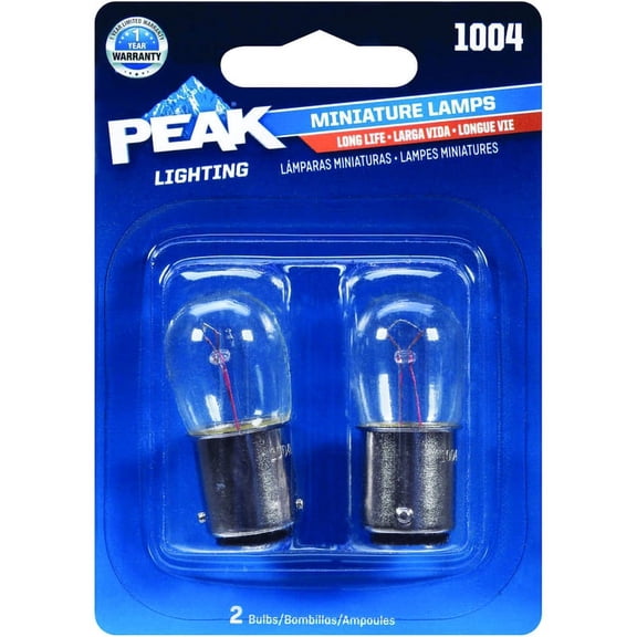 Peak Long Life Incandescent Trunk Miniature Automotive Bulb 1004 (Pack of 10)