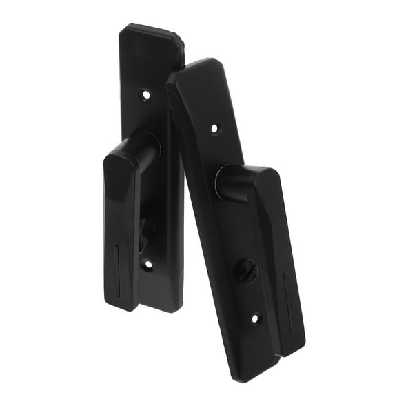 WORGEOUS Privacy Lever Door Handle Heavy Duty Keyless Door Handle Black Privacy Door Lever with Lock, Reversible Matte Black Interior Door Knob Black