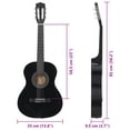 thumbnail image 4 of vidaXL 8 Piece Classical Guitar Beginner Set Black 3/4 36", 4 of 5