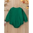 thumbnail image 3 of Qiylii Baby Girls Boys Christmas Romper Infant Round Neck Long Sleeve Christmas Tree Print Jumpsuits Bodysuits,0-18M, 3 of 9