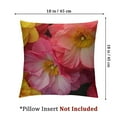 thumbnail image 4 of Creowell Throw Pillow Cover 2pcs - Begonia Flower Red Yellow Traffic Light Plant White, 4 of 7