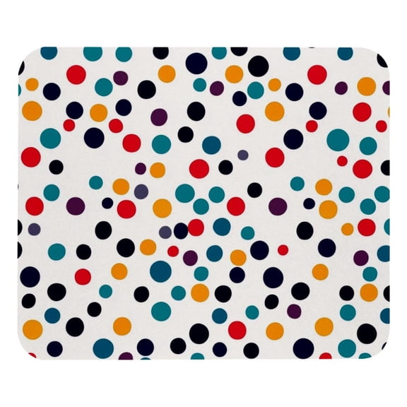 PhooArto Comfortable Mouse Pad Polka Dot Color Patterns Desktop Mousepad , 21 x 25 cm Mouse Mat, Non-Slip Rubber Base, Improves Speed and Precision