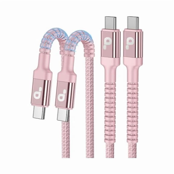 USBC to USBC Cable Fast Charging 66W, 2Pack 3FT USB C Cable, iPhone USB C Charger Cable Short USB Type C to C Cord Nylon Braided for iPhone 17/16/15/Pro Max/Plus/Samsung Galaxy S23/LG and More-Pink