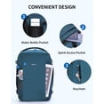 thumbnail image 4 of WANDF Small Travel Backpack for Men Women,Personal Item Travel Bag 17x10x9 | 20L Carry On Under Seat Backpack,Smart Clamshell Backpack| 14" Laptop Backpack for Work,College,Business(Bluish Green), 4 of 12