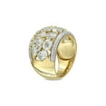 thumbnail image 2 of 4.98 Carat (Ctw) Green Quartz Ring in Yellow Plated Sterling Silver with Accent Diamonds for Women, 2 of 6