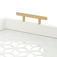 thumbnail image 4 of Kate and Laurel Caspen  Cut Out Pattern Decorative Hexagon Tray with Gold Metal Handles, 16 x 18, White and Gold, Modern Glam Serving Tray with Handles for Living Room Decor, 4 of 9