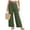 Green #059, variant on Women's Casual Linen Pants Summer Wide Leg Palazzo Trousers for Beach Black L