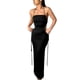 thumbnail image 1 of VISgogo mujeres sin mangas espalda descubierta Bodycon vestido Color sólido recorte cintura verano Casual fiesta vestido Club Streetwear VISgogo  moda, 1 of 3