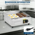 thumbnail image 3 of 1700W Stainless Steel Flat Top Grill with Adjustable Temperature Control, 18 Inch Griddle for Indoor Cooking, 3 of 7