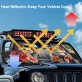 thumbnail image 4 of KUIFORTI Windshield Sun Shade Funny Tiger Automotive Interior Sun Protection for Jeep Wrangler TJ JK JKU Sport Sahara Rubicon 2 Door & 4 Door, Thickened Fabric Easy to Install, 4 of 6