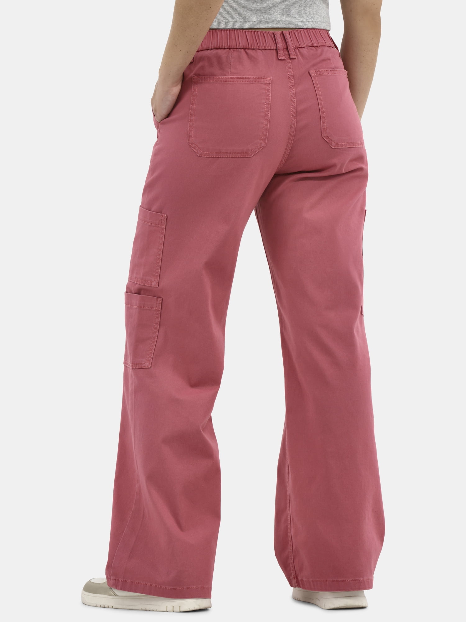 No Boundaries Wide Leg Cargo Pants, 31.5'' Inseam, Women's and Women's Plus