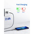 thumbnail image 2 of Cable de carga PRAKIE Lightning trenzado de nailon, paquete de 2 unidades, 1,8 m, iPhone, 2 of 7