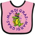 thumbnail image 3 of Inktastic Mardi Gras 2021 Party Alligator Boys or Girls Baby Bib, 3 of 4