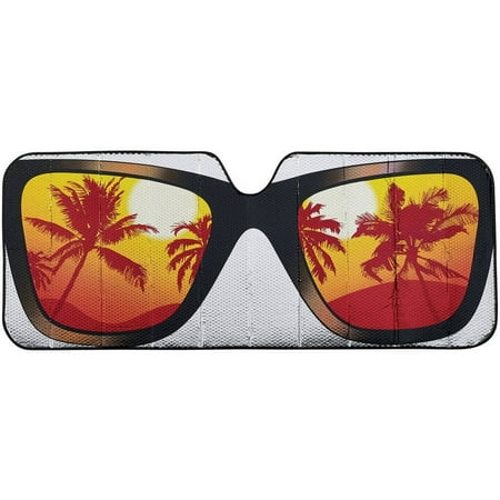 Auto Drive Tropical Dreams Accordion Universal Sun Shade